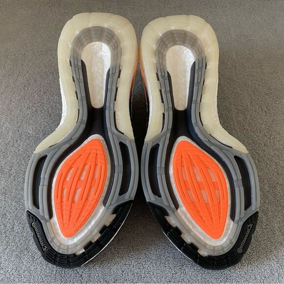 Adidas Shoes Mens 11.5 Gray Orange UltraBoost 21 Prime Knit Sneakers FY0372 - Picture 6 of 8